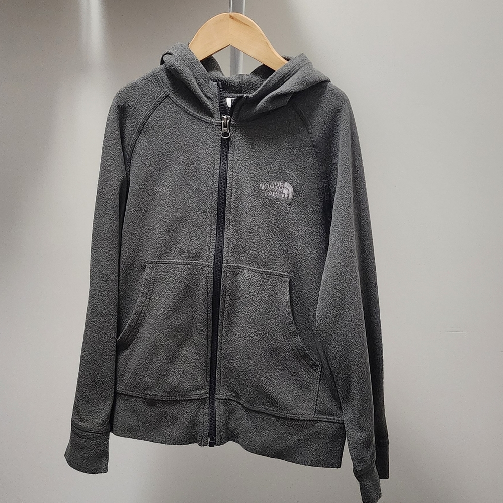 Boy 7/8 North Face Grey Hoodie